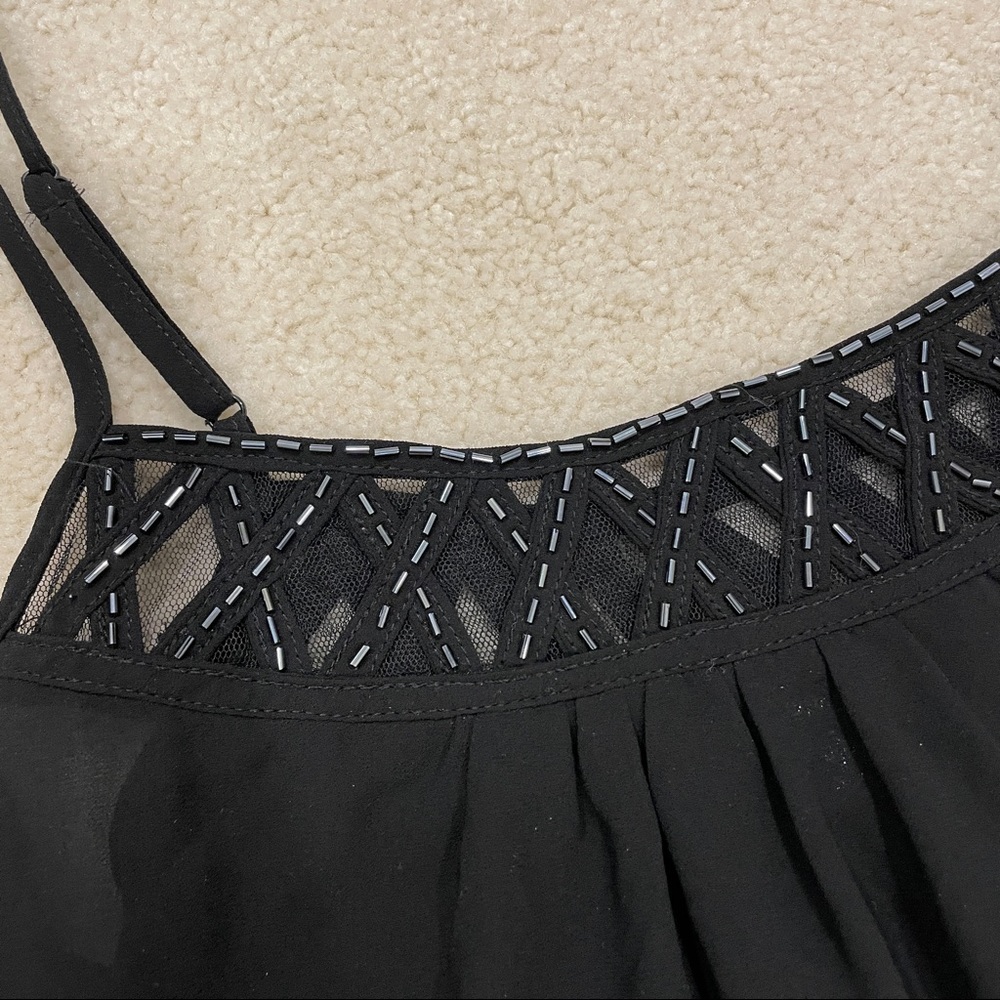 Beaded X cami tank in black - Picture 3 of 4